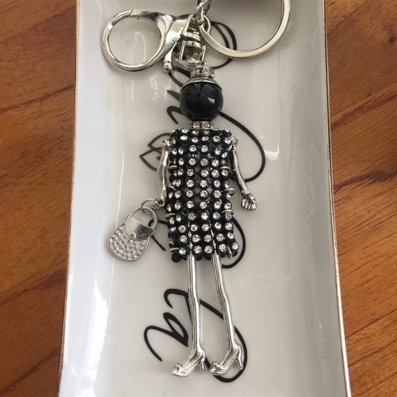 Sparkly Chic Lady Key Chain-PurseCharm and cosmetic bag NWT - Picture 2 of 12